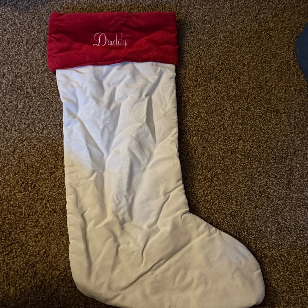 Pottery Barn Large Daddy Stocking